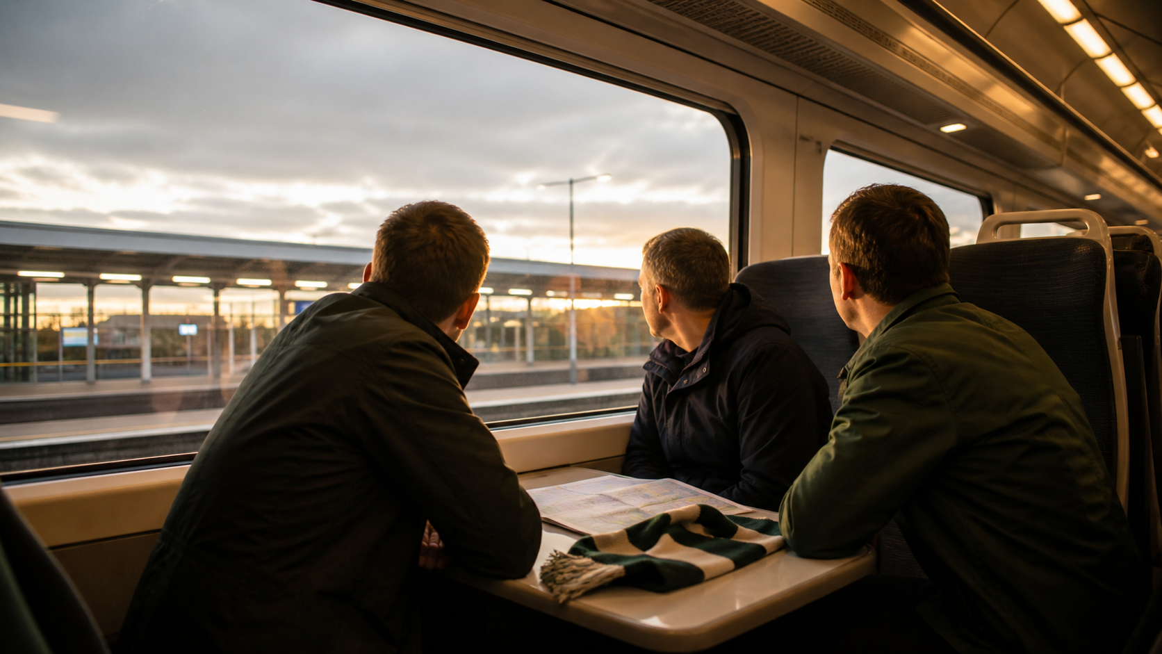 Football supporters planning a lower-league away day by train