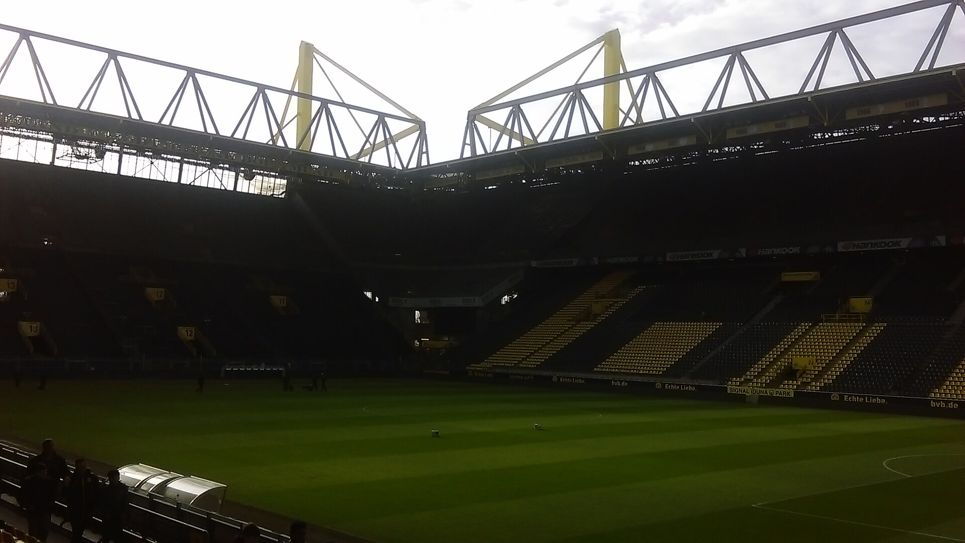 View inside Signal Iduna Park in Dortmund