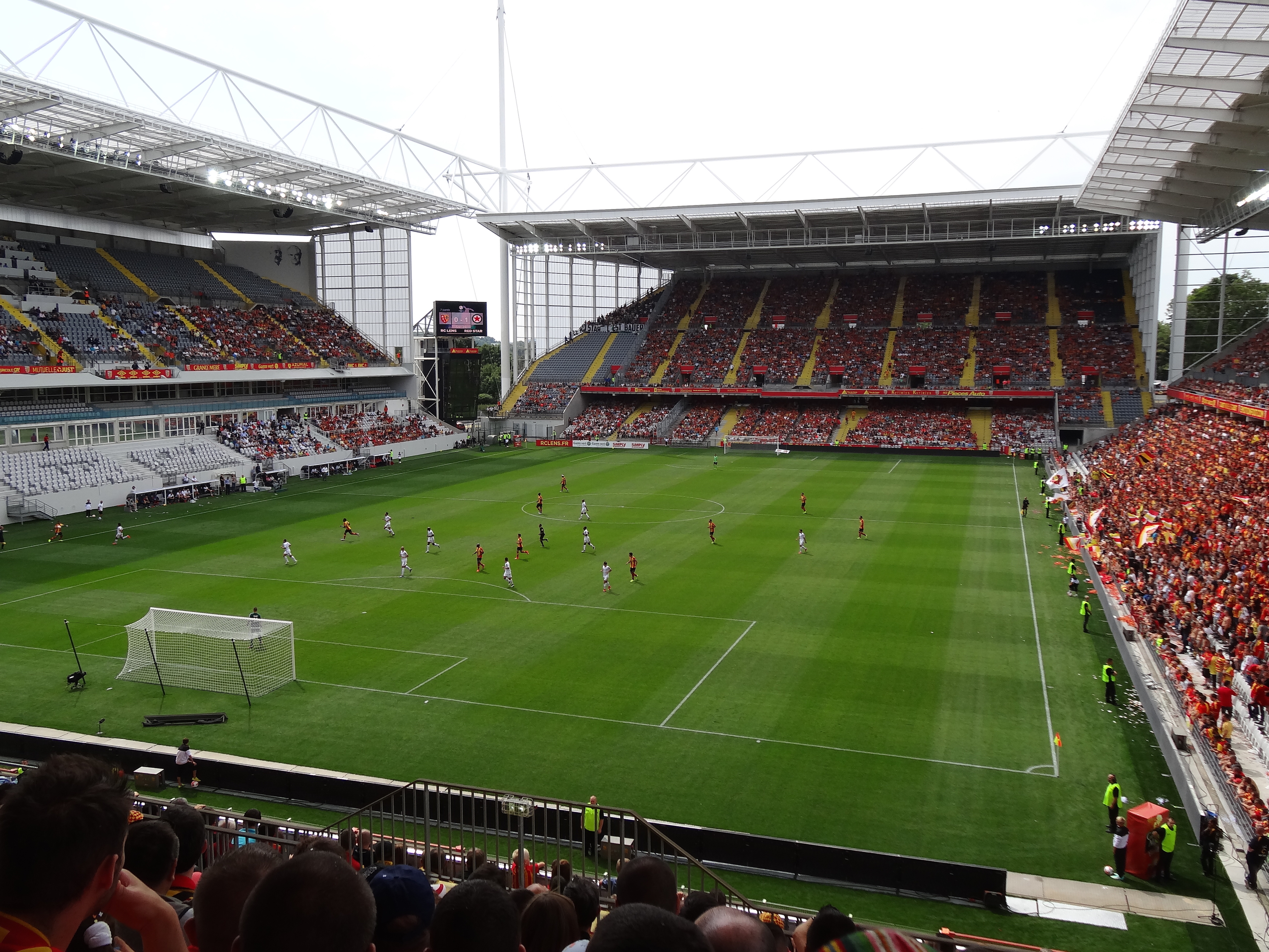 Match view inside Stade Bollaert-Delelis in Lens