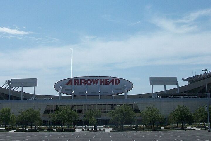 Arrowhead Stadium in Kansas City viewed from inside the stadium