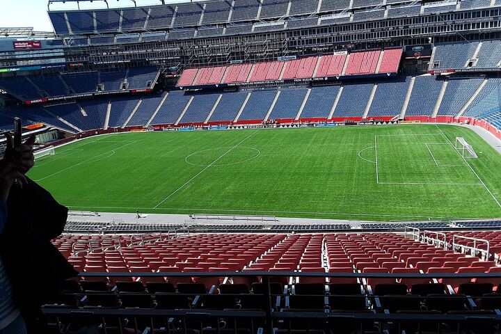 Gillette Stadium in Foxborough viewed from outside
